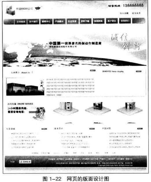 網頁版面設計圖